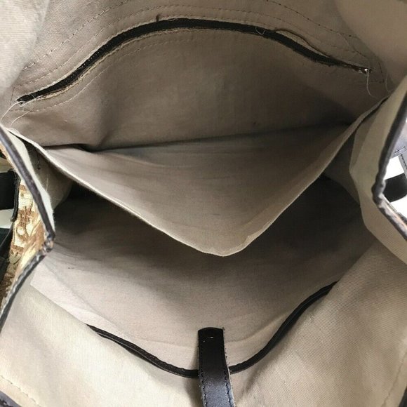 CHRISTIAN DIOR Trotter vintage 2-step flap Messenger Shoulder Bag Beige x Brown - Picture 5 of 13